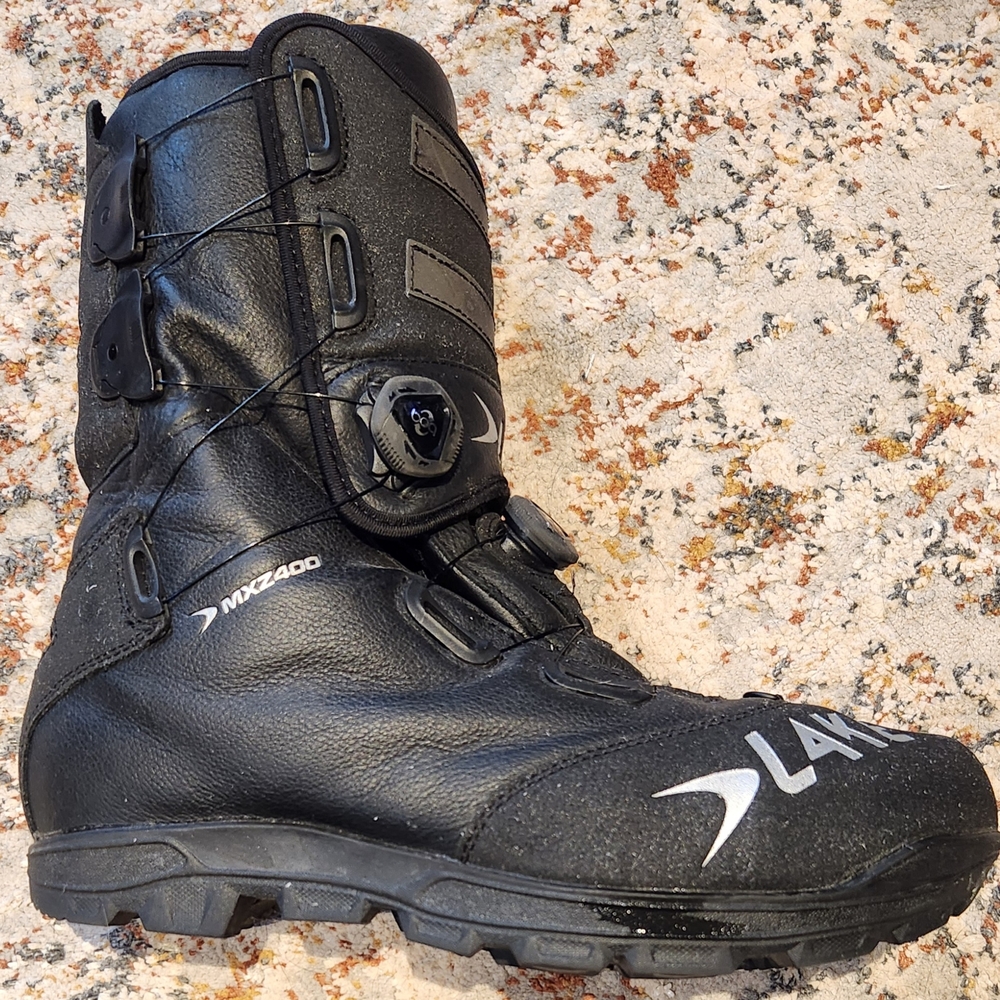 Mens Black LAKE MXZ400 Cycling Boots US12